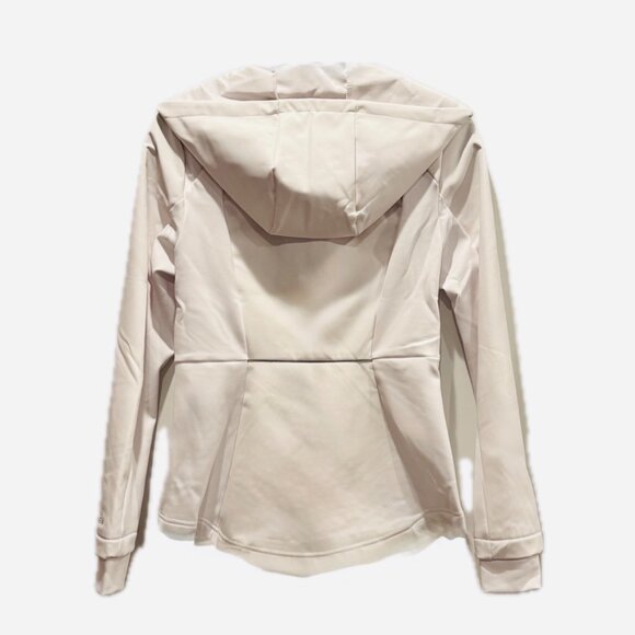 SPYDER Active White Hooded Lined Zip Jacket Water Resistant Reflective Wm S NEW - Picture 2 of 11